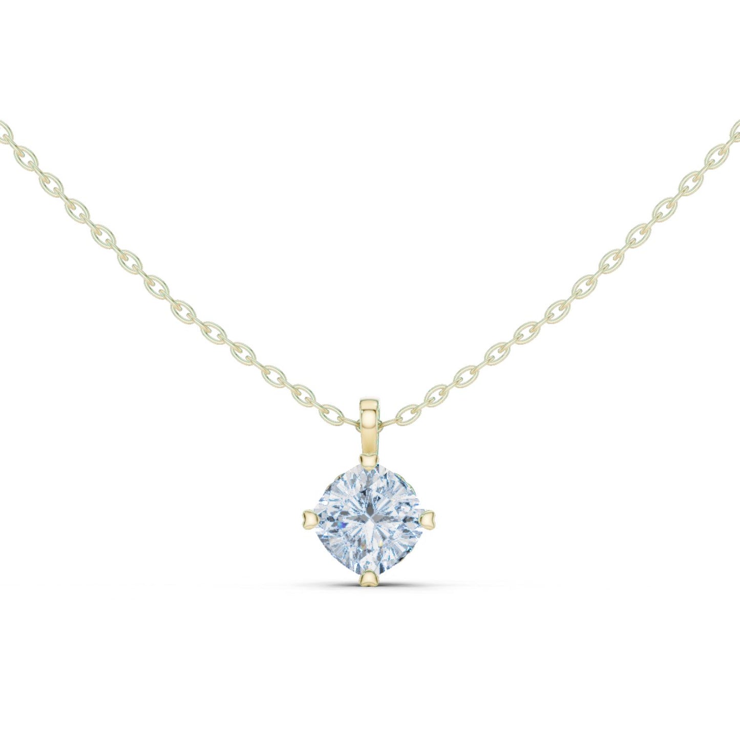 Round Lab Grown Diamond Pendant