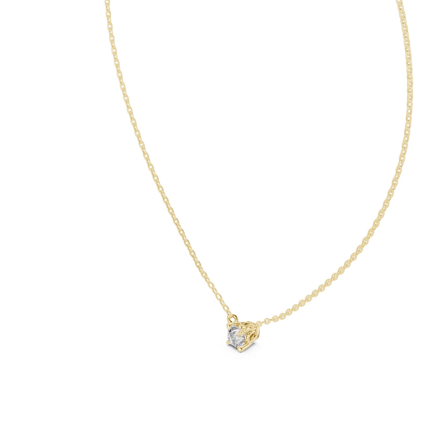 Round Lab Grown Diamond Pendant