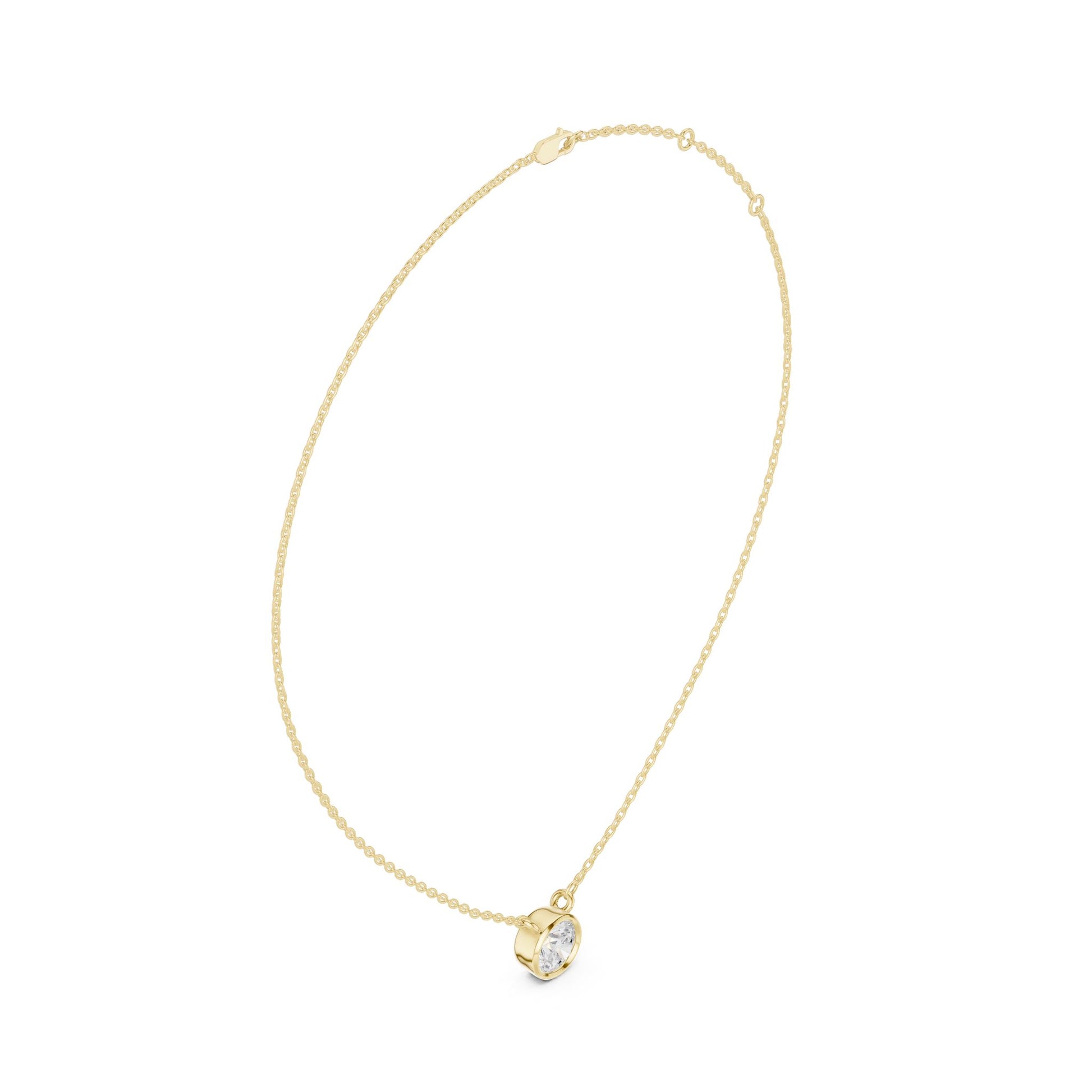 Round Lab Grown Diamond Pendant