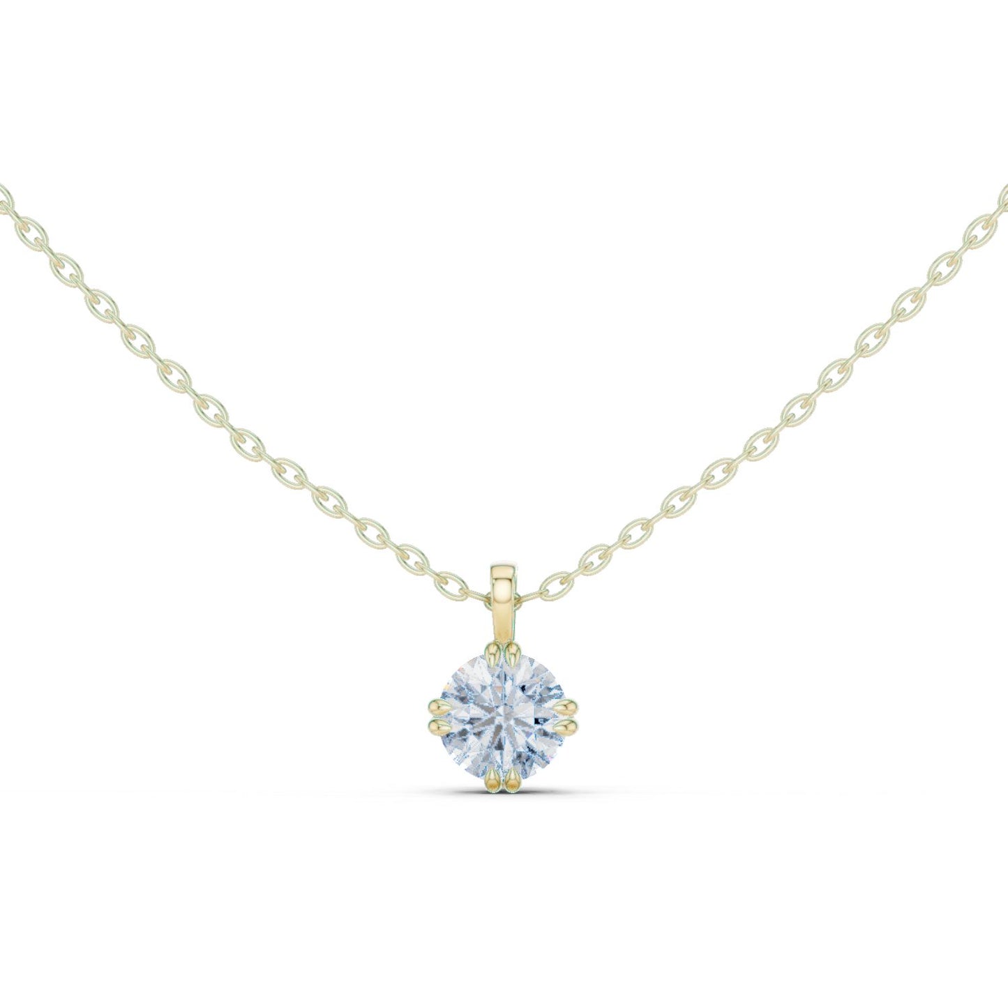 Round Lab Grown Diamond Pendant