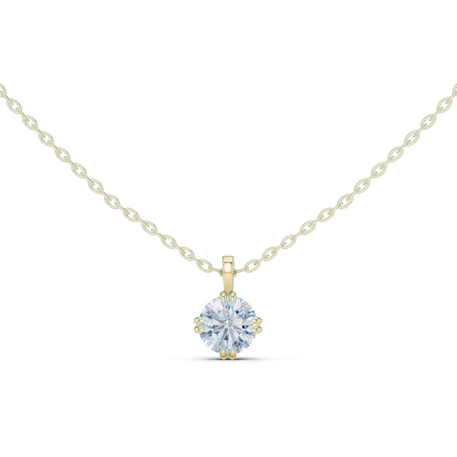 Round Lab Grown Diamond Pendant