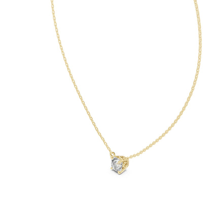 Round Lab Grown Diamond Pendant