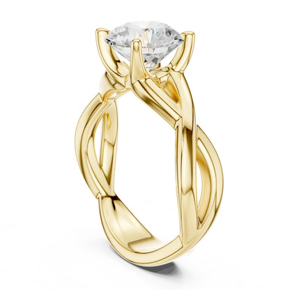 Round Lab Grown Diamond Solitaire Engagement Ring