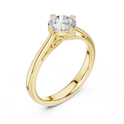 Round Lab Grown Diamond Solitaire Engagement Ring