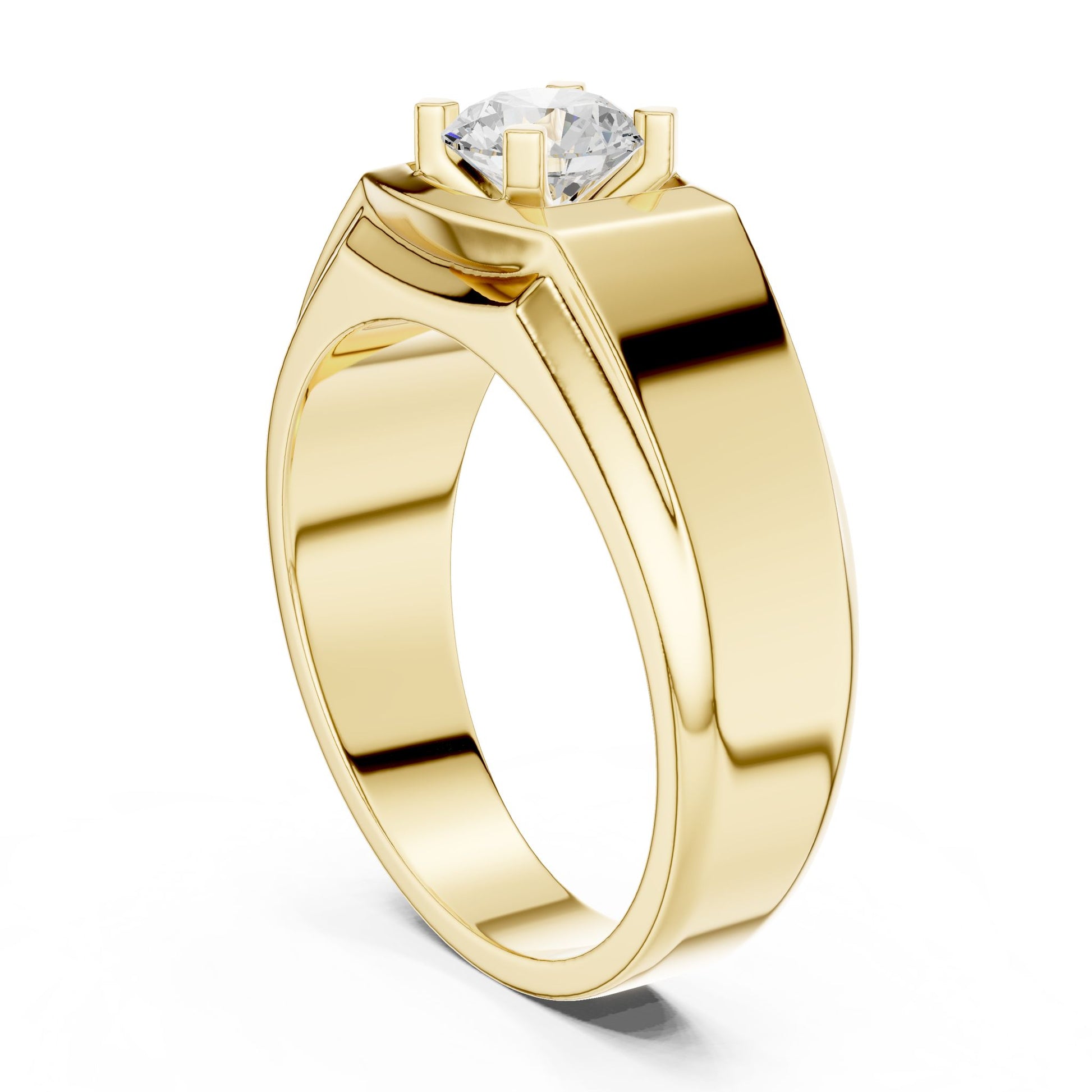 Men's Round Lab Grown Diamond Ring