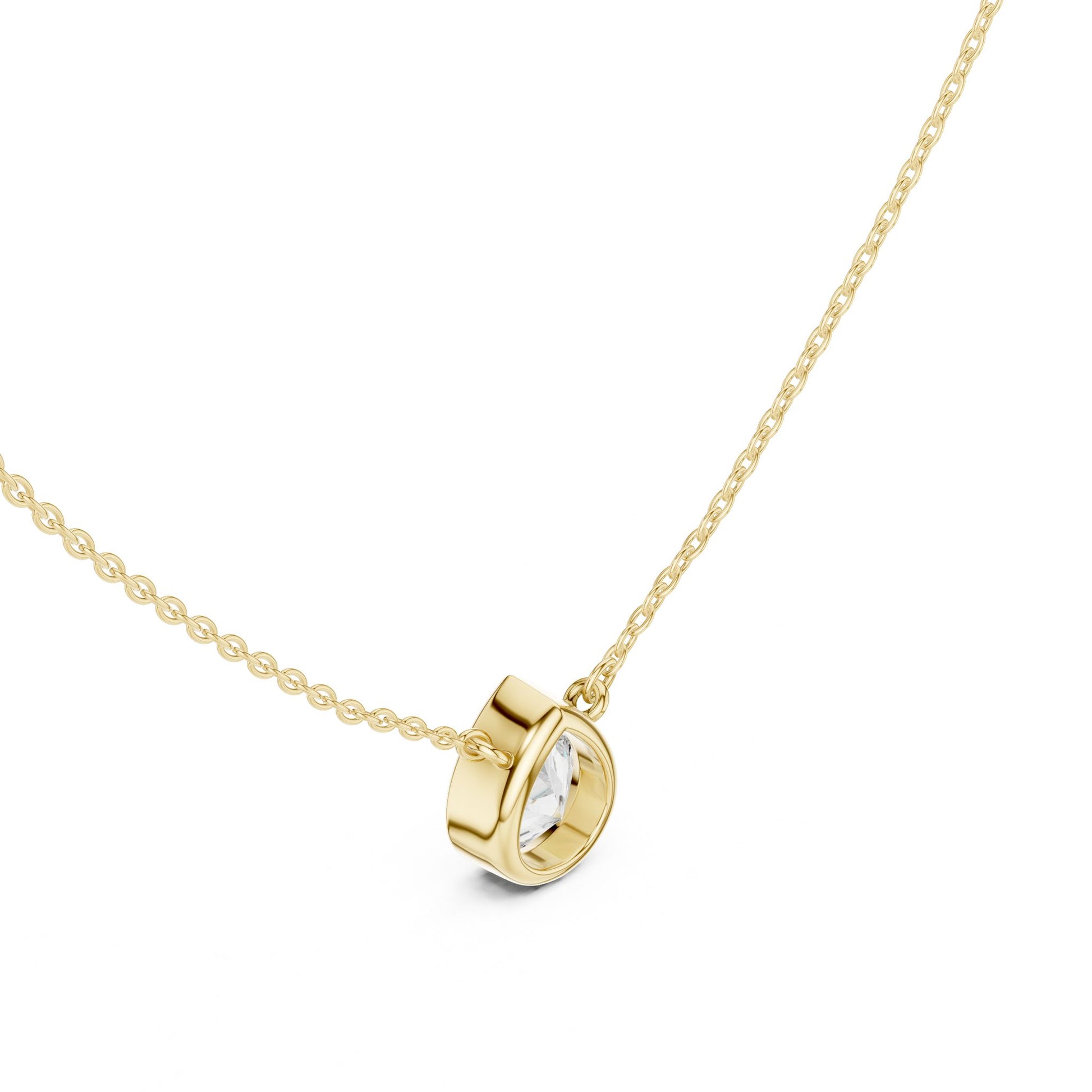 Round Lab Grown Diamond Pendant