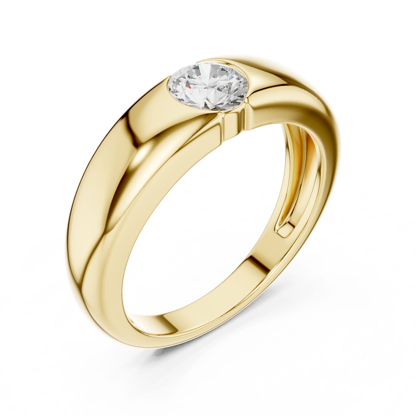 Men's Round Lab Grown Diamond Ring