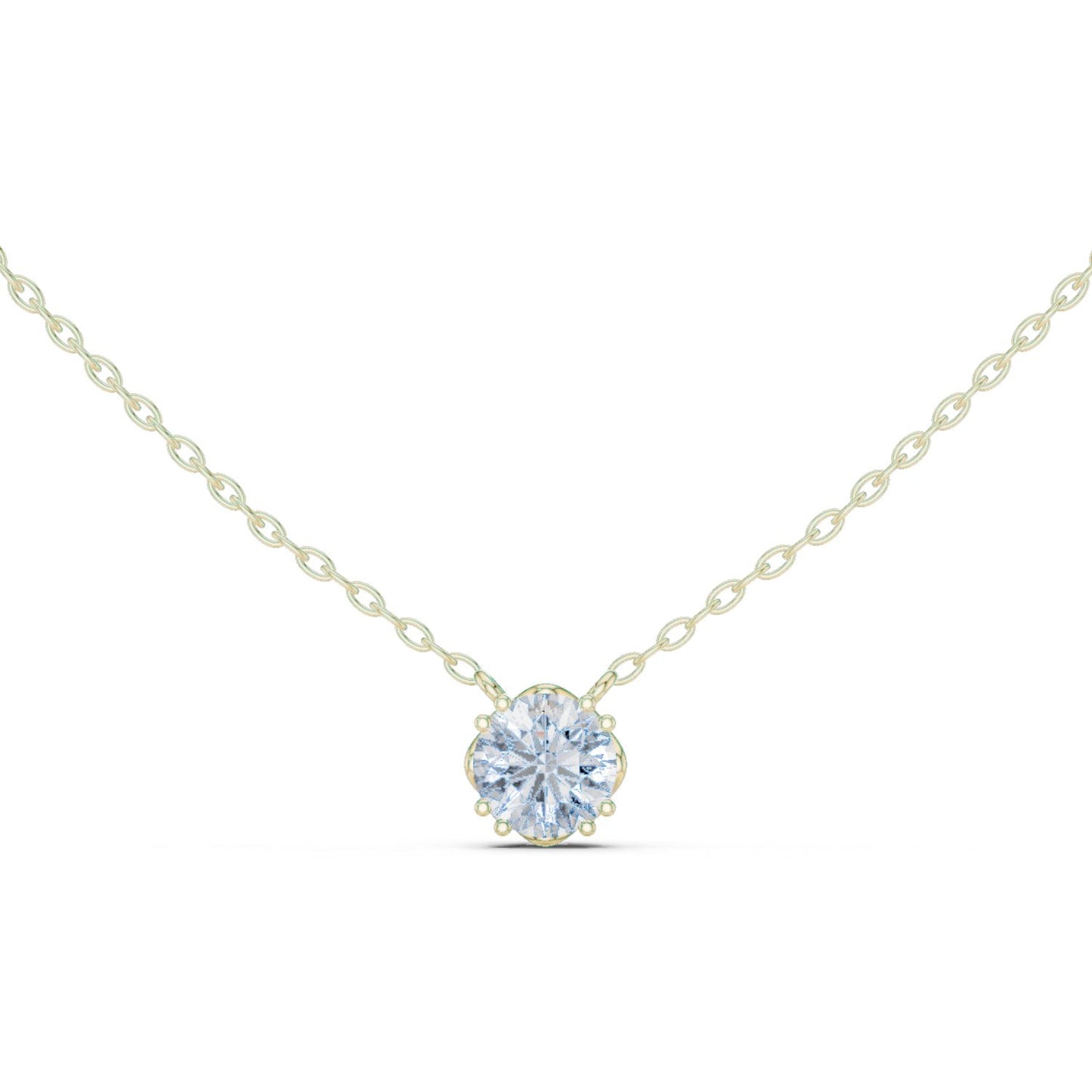 Round Lab Grown Diamond Pendant