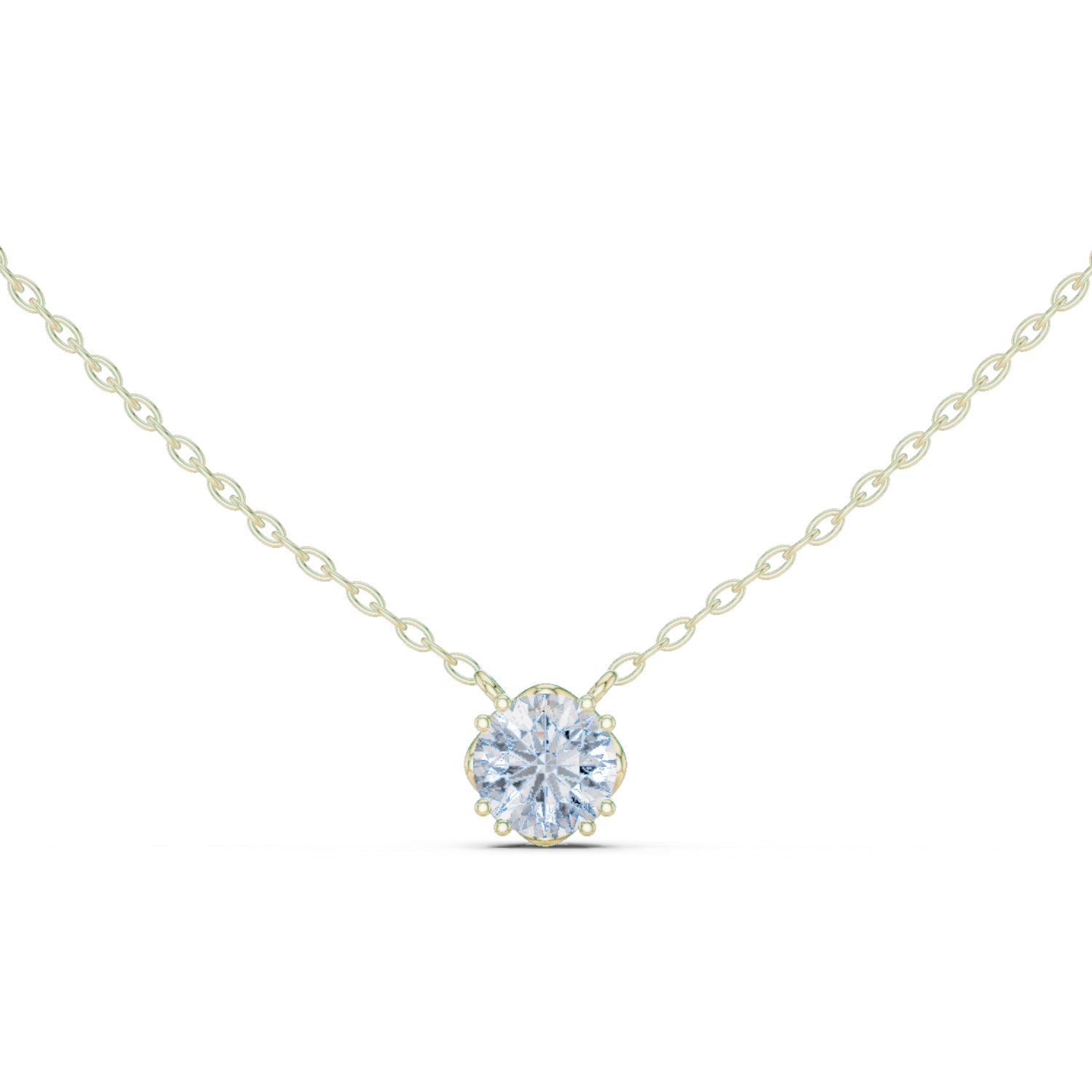 Round Lab Grown Diamond Pendant