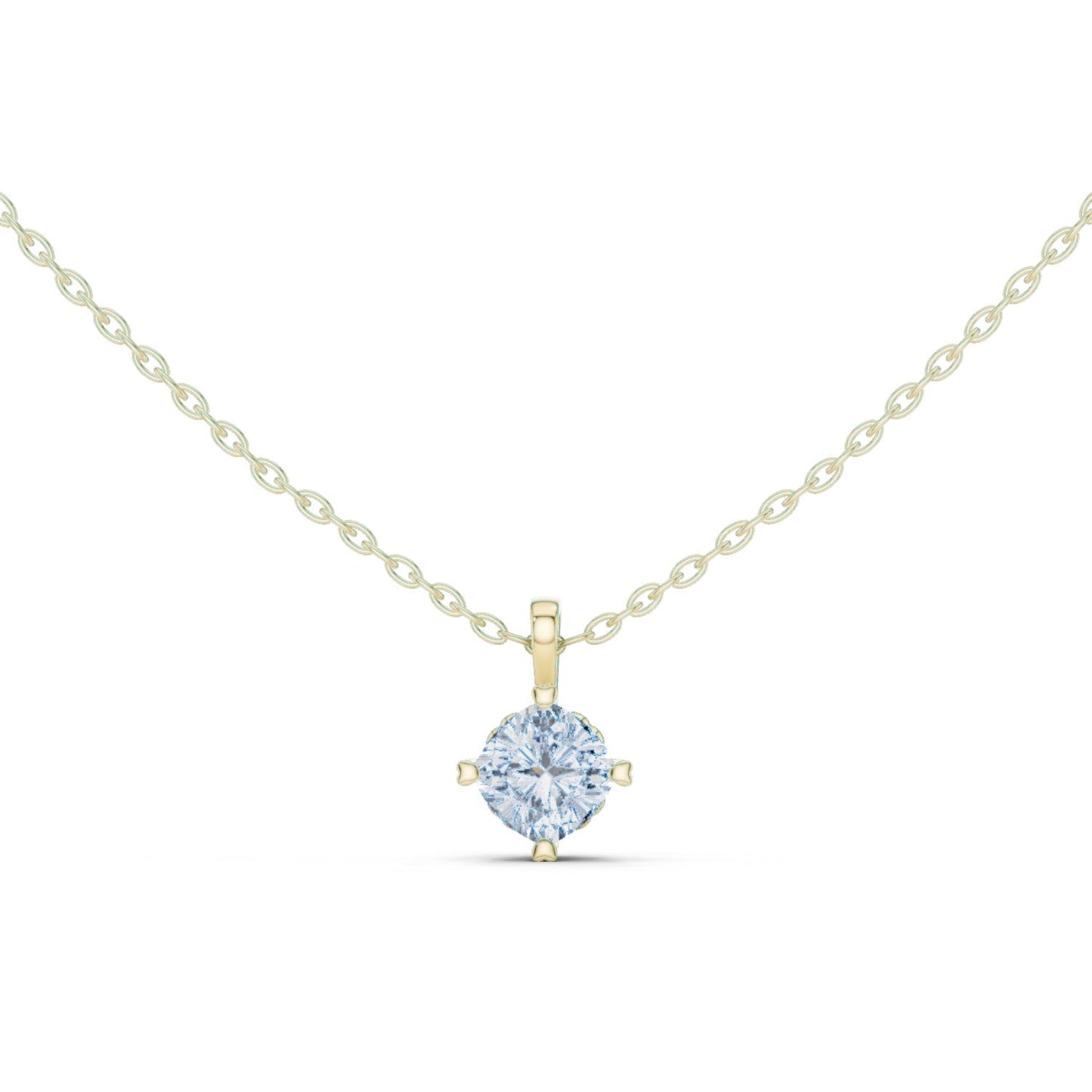Round Lab Grown Diamond Pendant