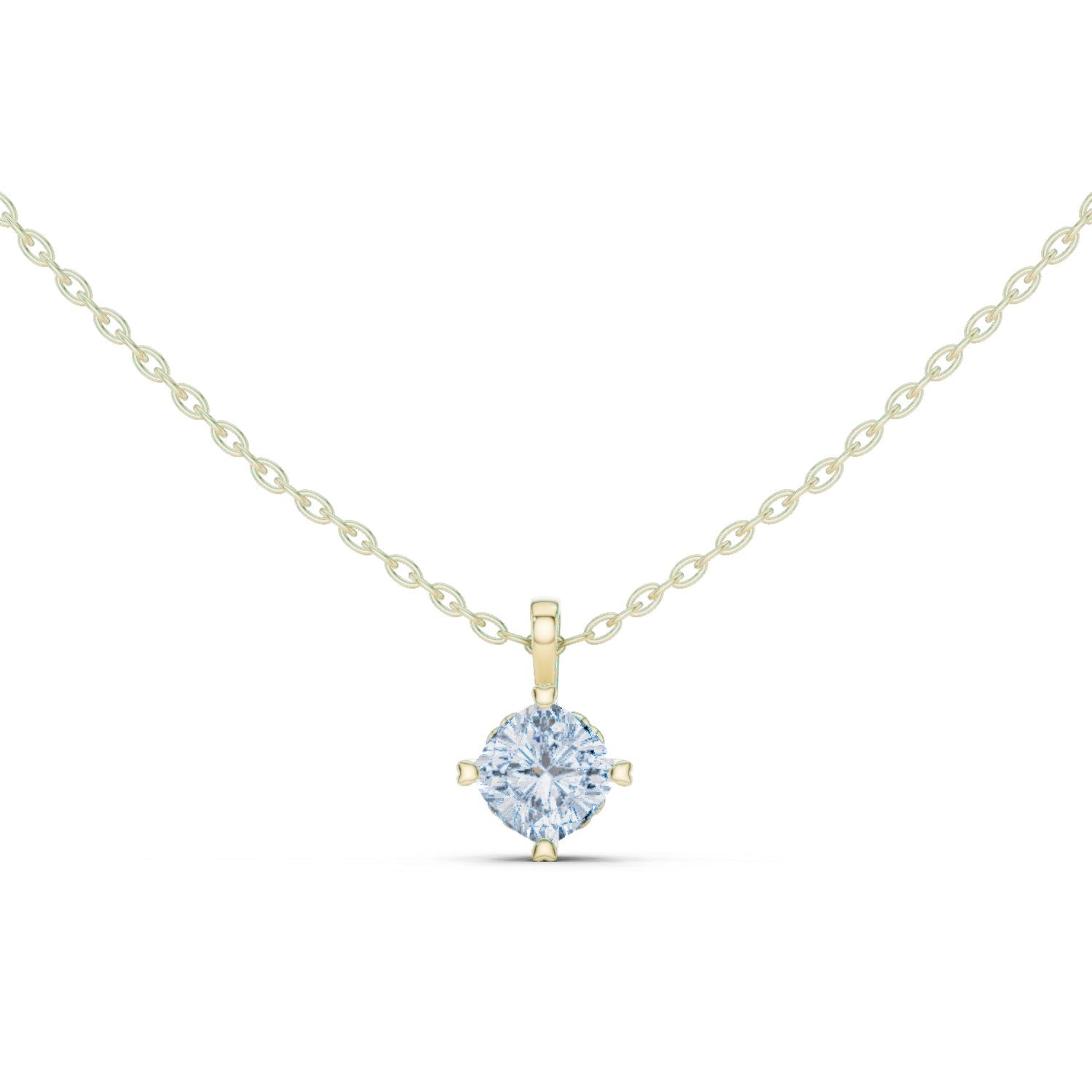 Round Lab Grown Diamond Pendant