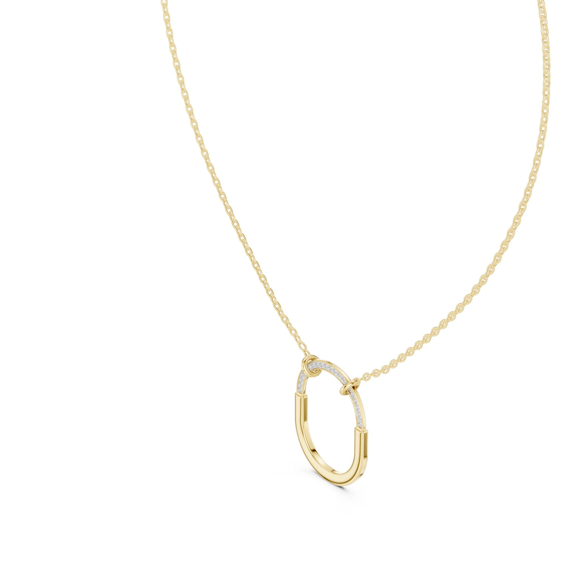 Round Lab Grown Diamond Pendant