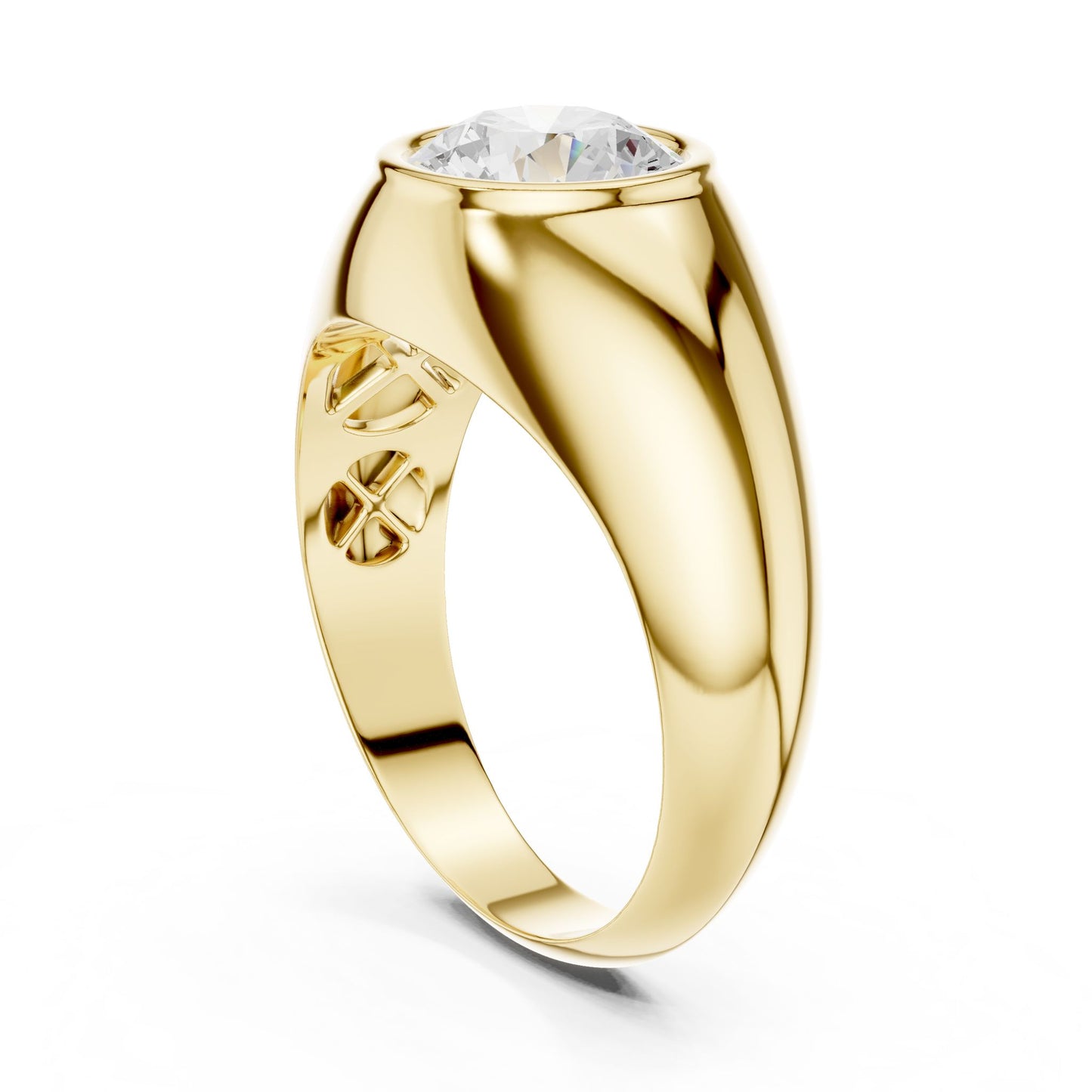 Men's Round Lab Grown Diamond Ring