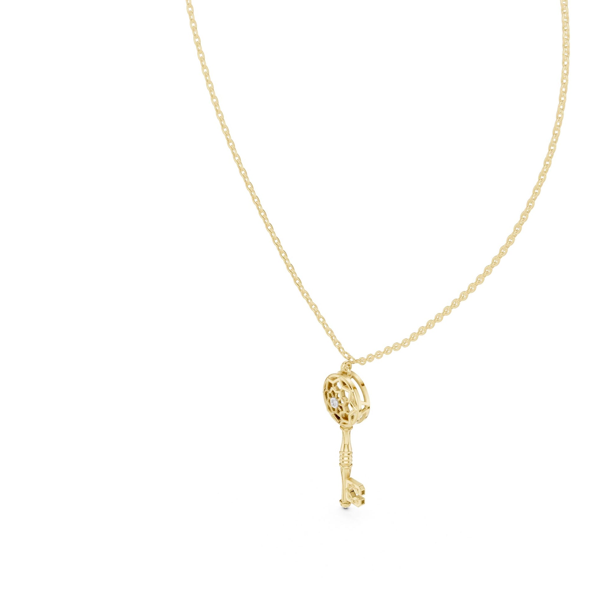Round Lab Grown Diamond Pendant
