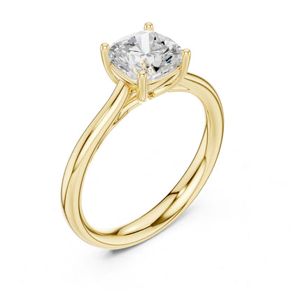 Round Lab Grown Diamond Solitaire Engagement Ring