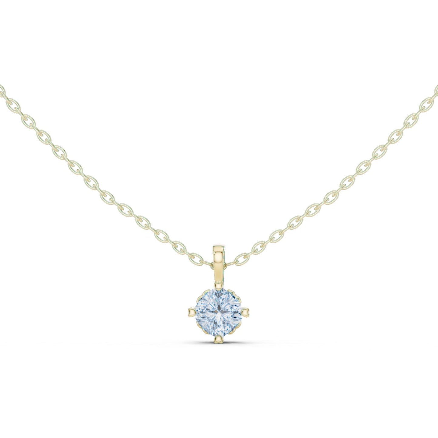 Round Lab Grown Diamond Pendant