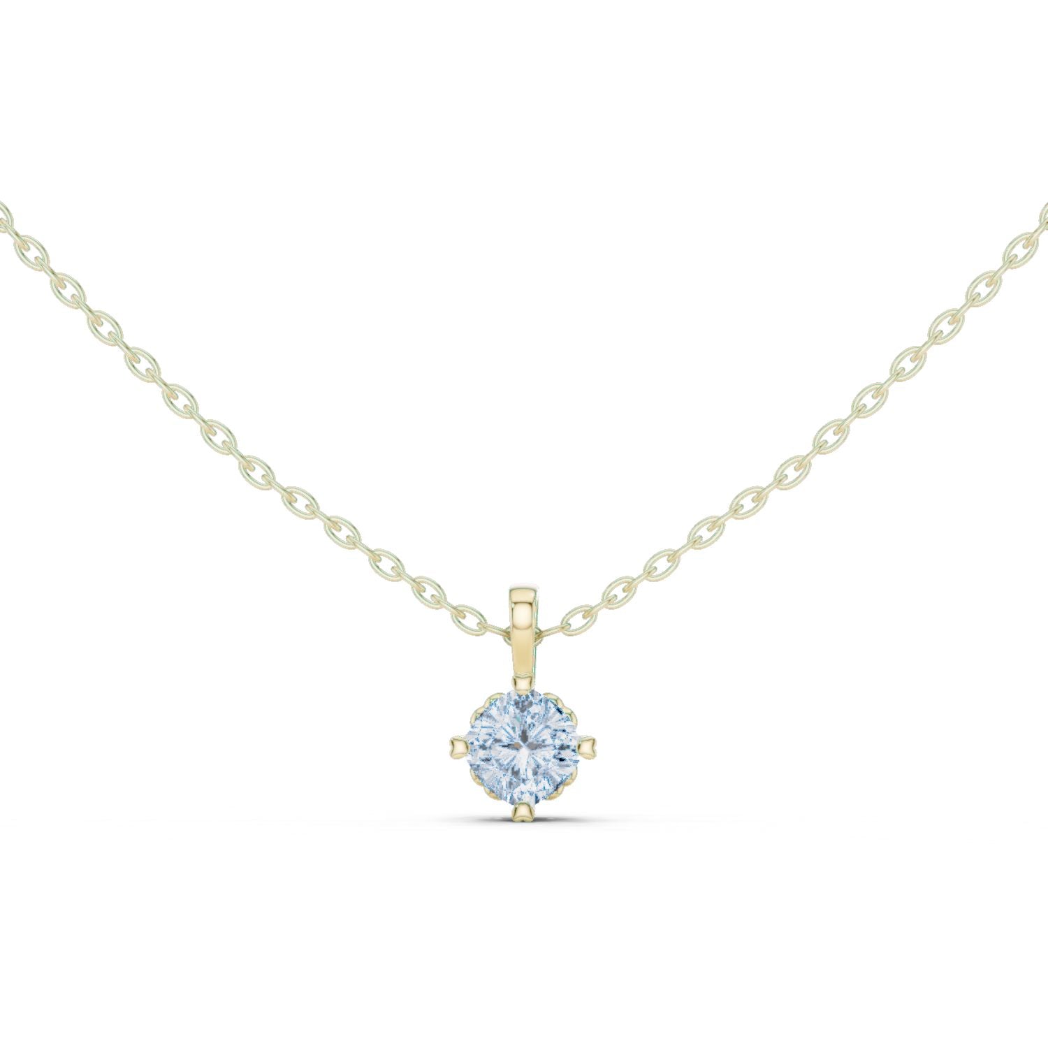 Round Lab Grown Diamond Pendant