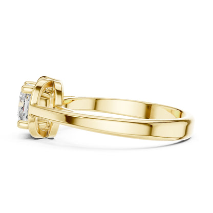 Round Lab Grown Diamond Solitaire Engagement Ring