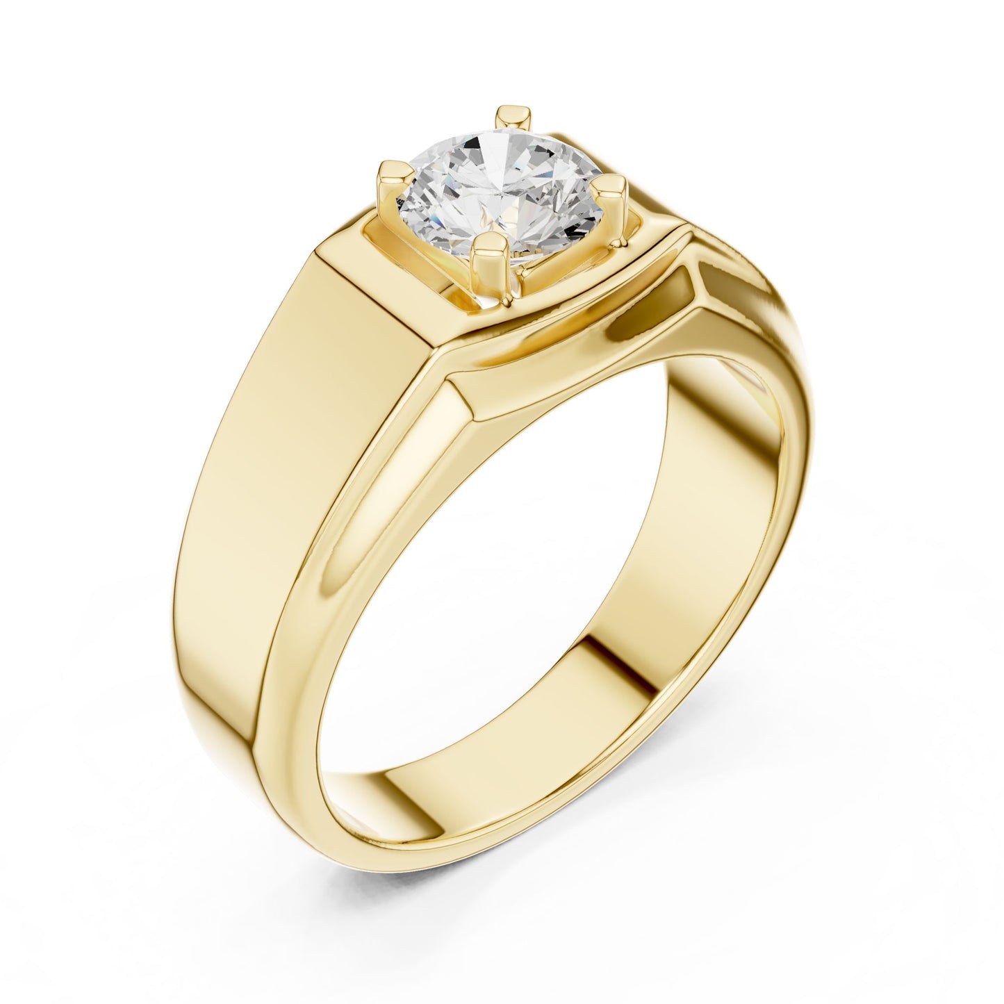 Men's Round Lab Grown Diamond Ring