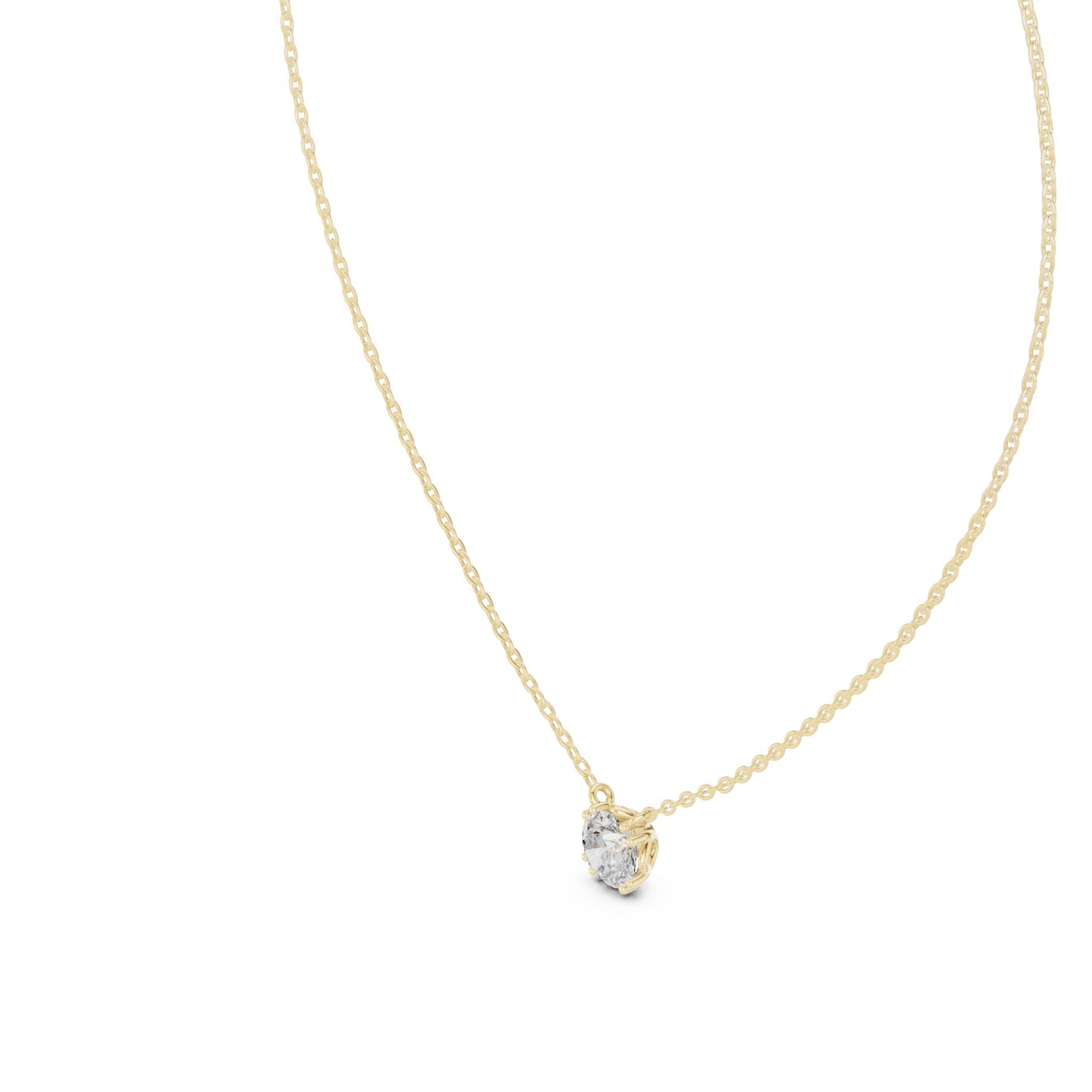 Round Lab Grown Diamond Pendant