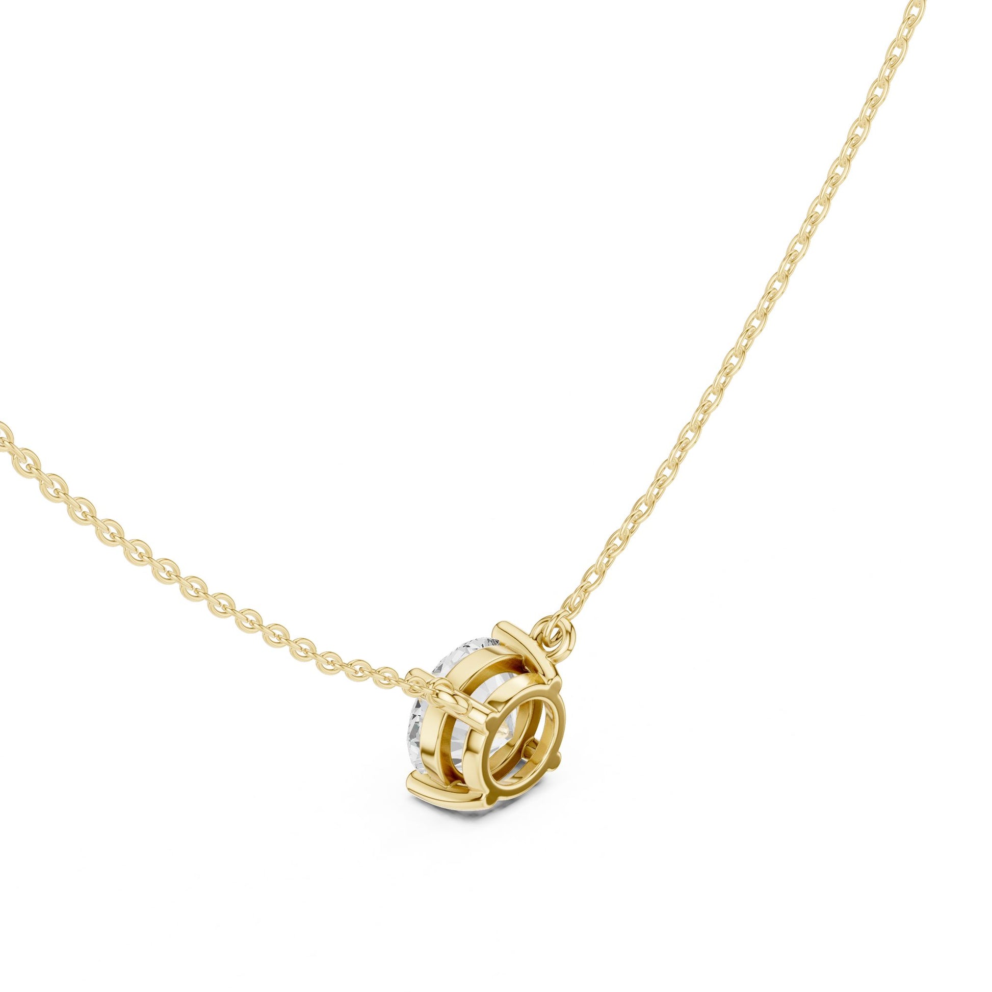 Round Lab Grown Diamond Pendant