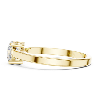 Round Lab Grown Diamond Solitaire Engagement Ring