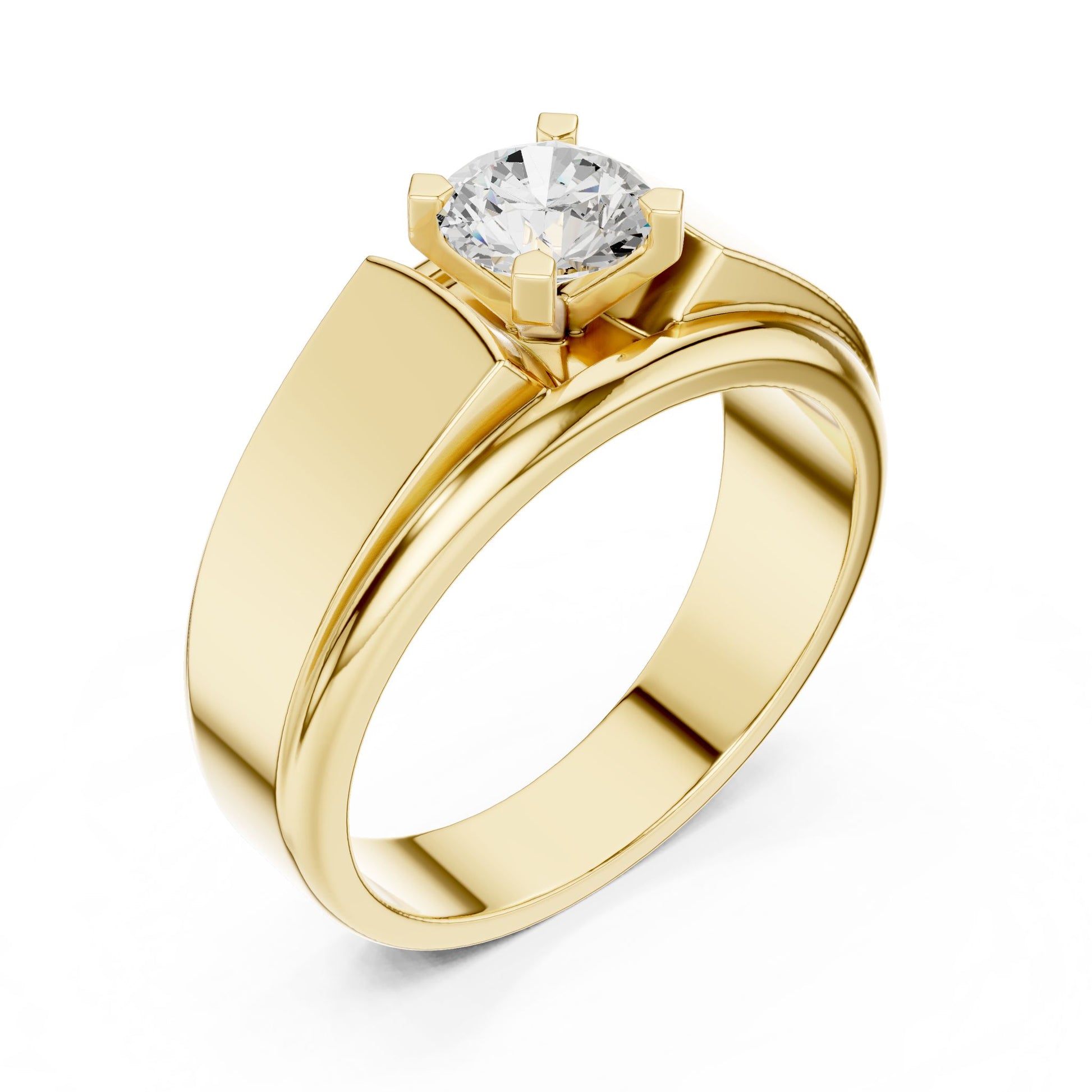 Men's Round Lab Grown Diamond Ring