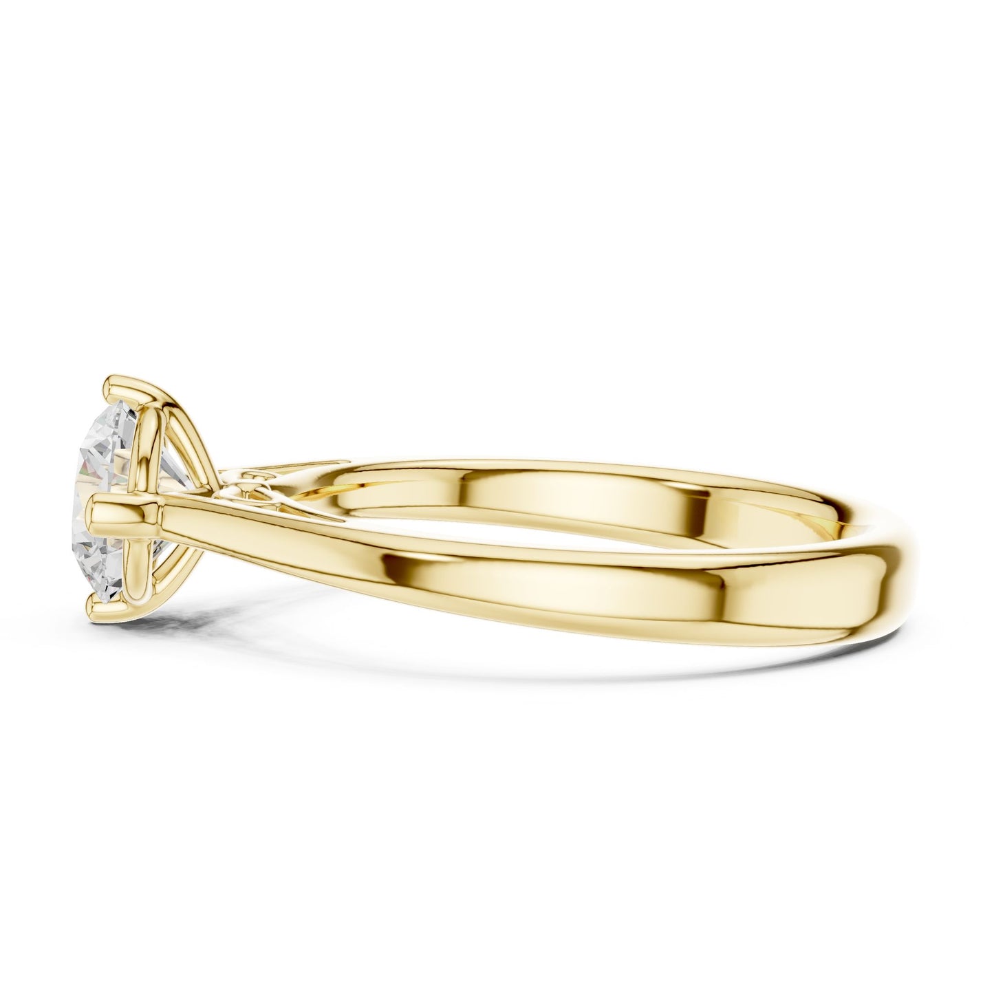 Round Lab Grown Diamond Solitaire Engagement Ring