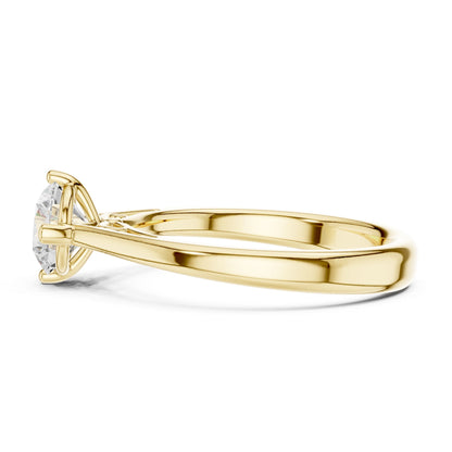 Round Lab Grown Diamond Solitaire Engagement Ring