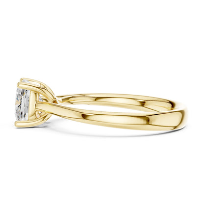 Round Lab Grown Diamond Solitaire Engagement Ring