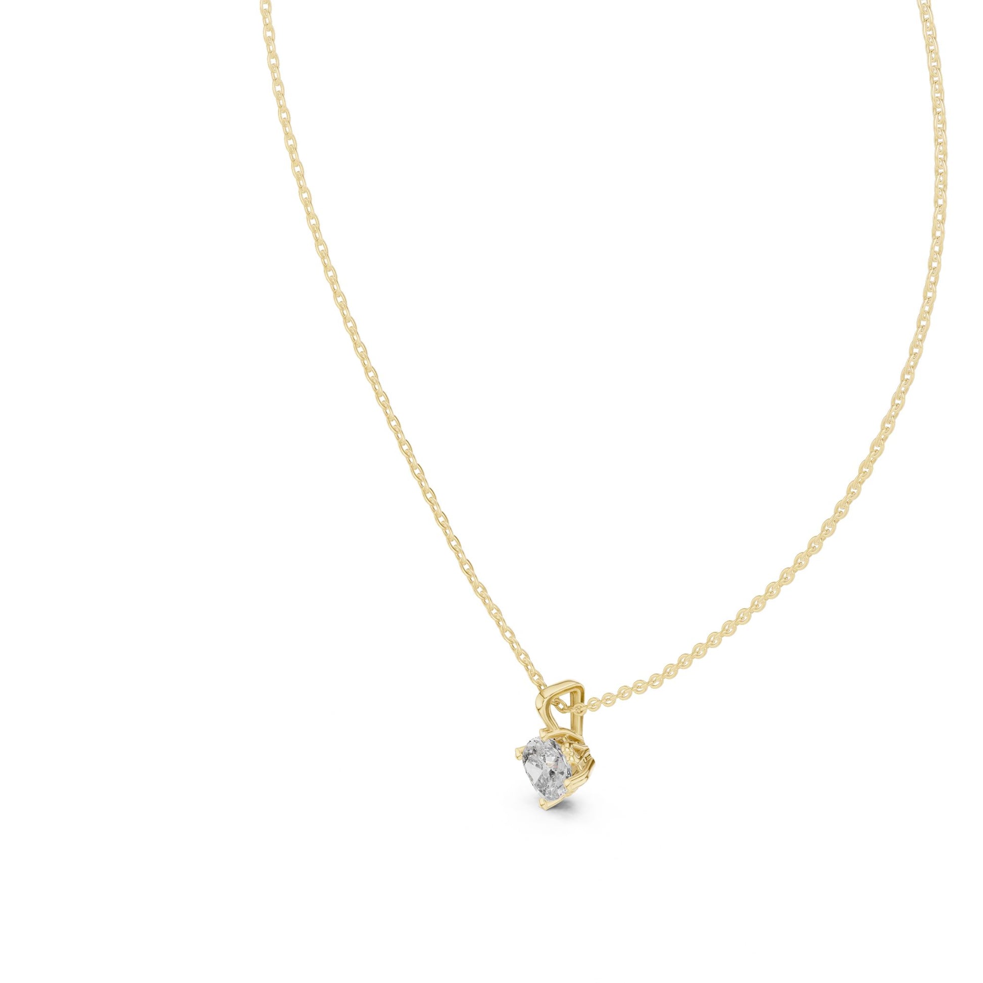 Round Lab Grown Diamond Pendant