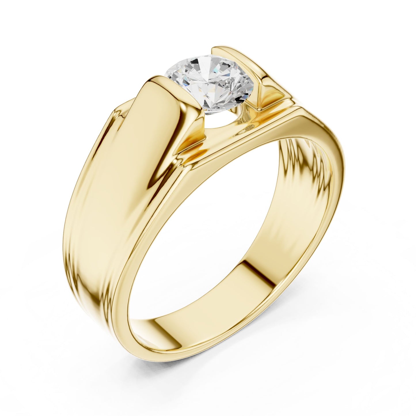 Men's Round Lab Grown Diamond Ring