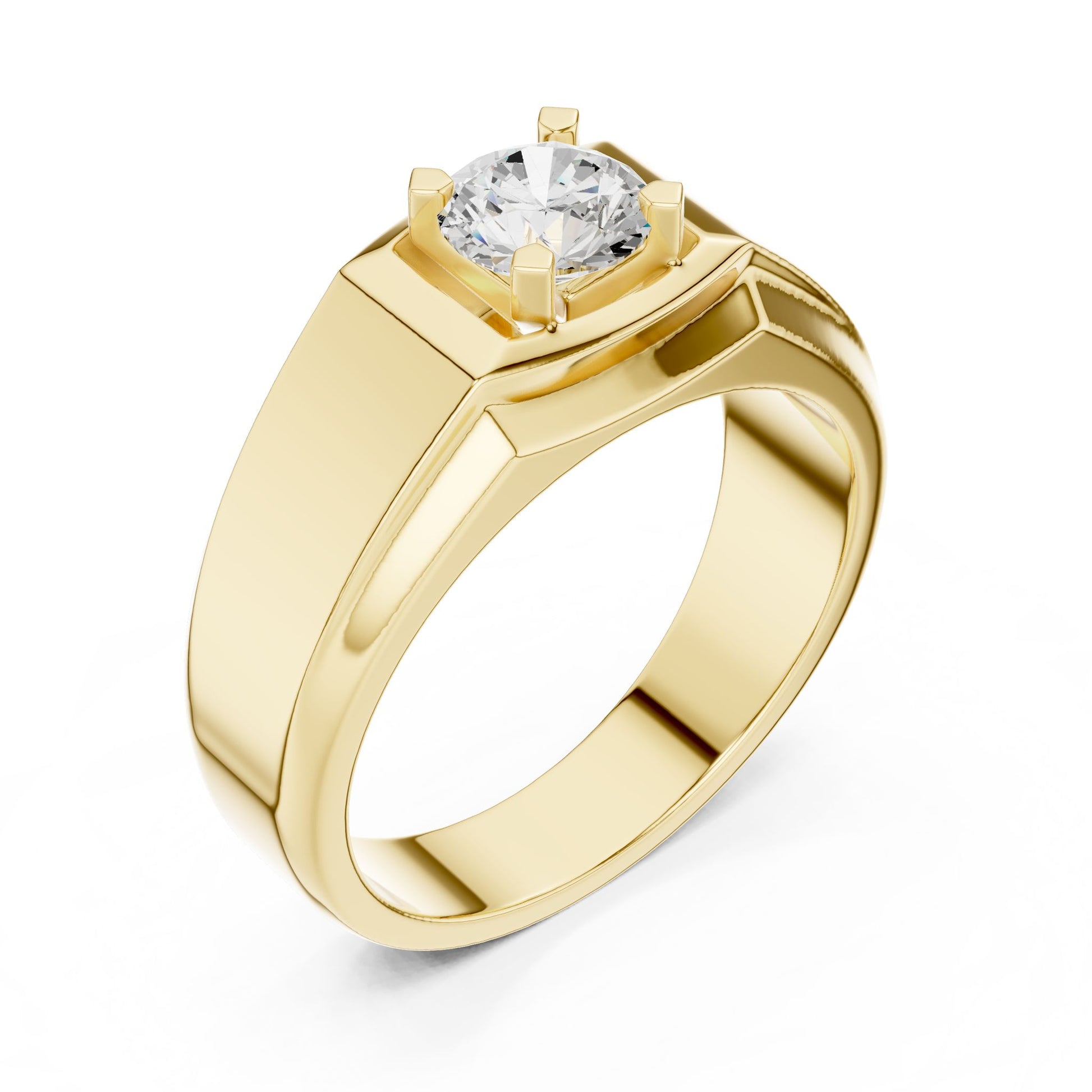 Men's Round Lab Grown Diamond Ring