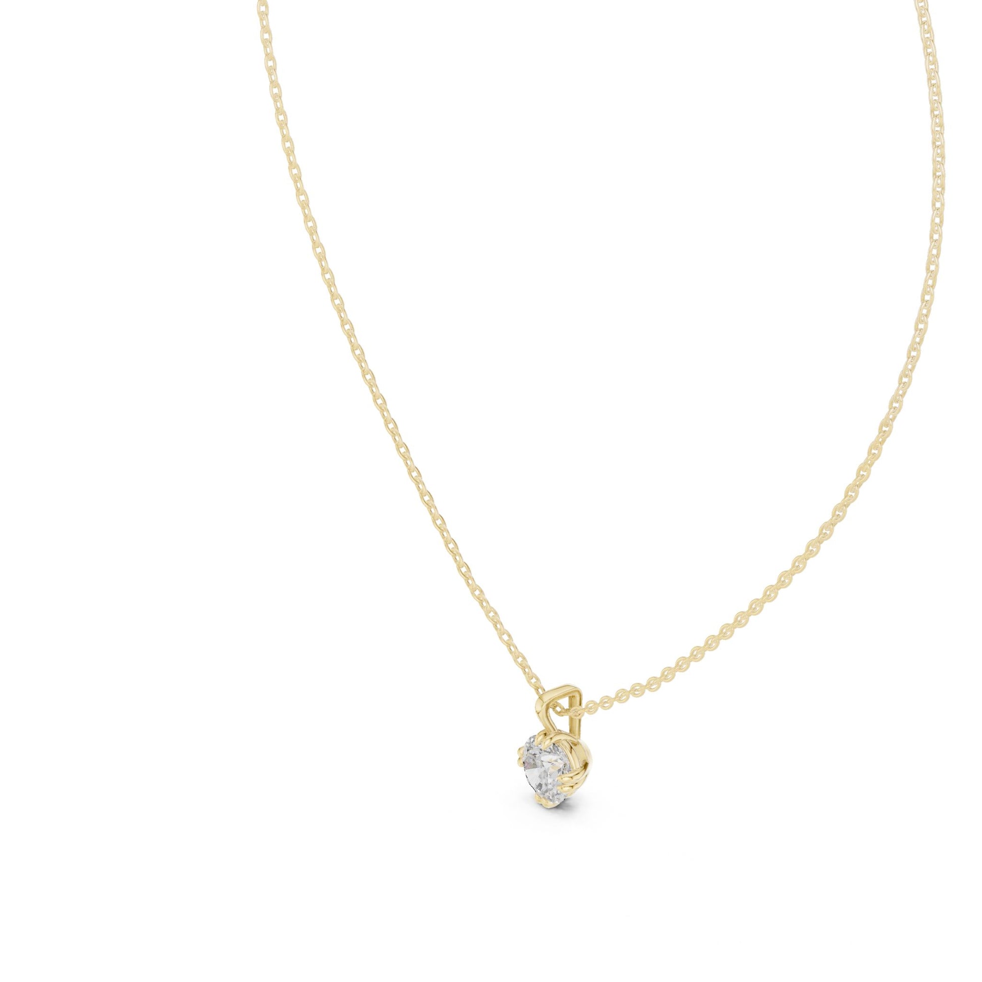 Round Lab Grown Diamond Pendant