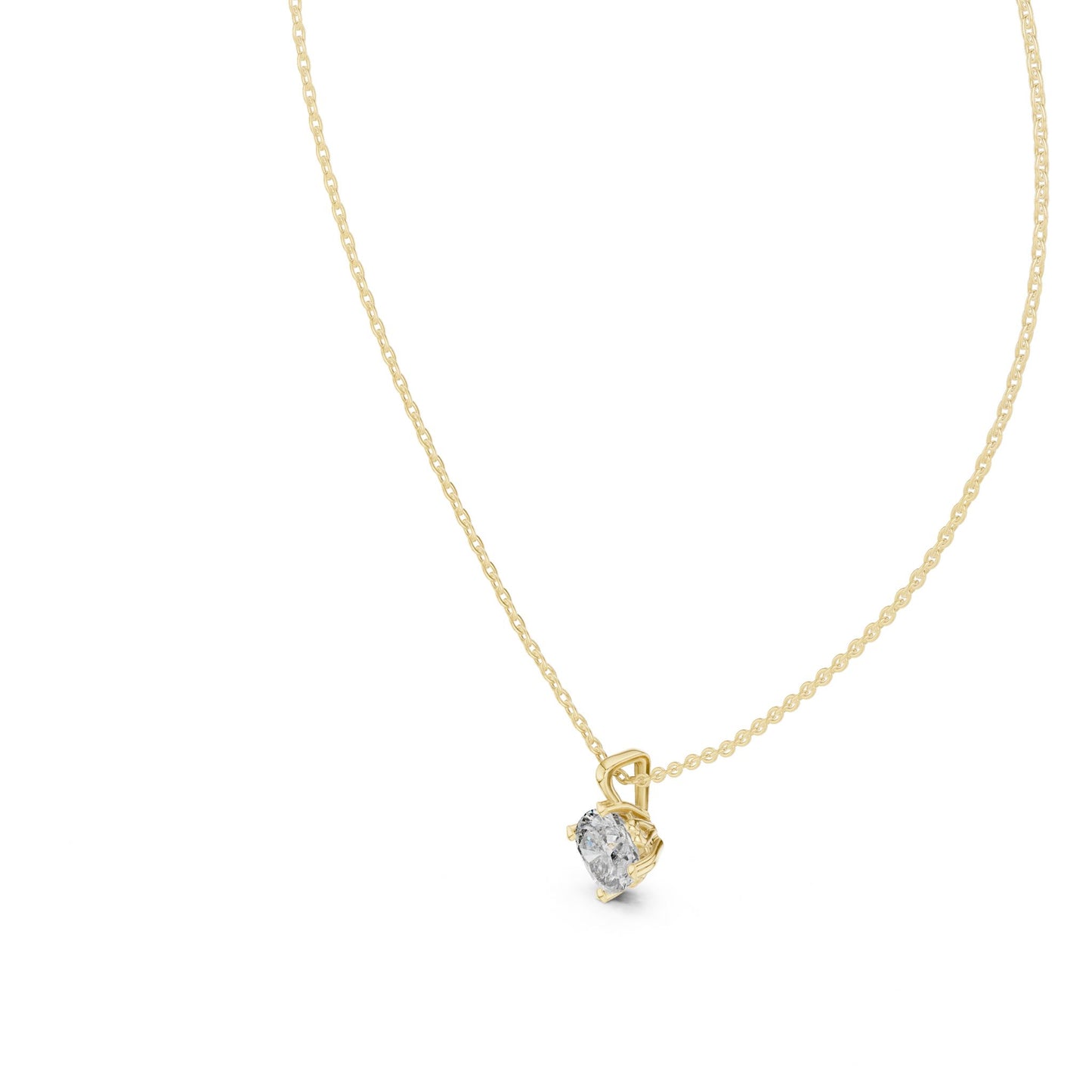 Round Lab Grown Diamond Pendant