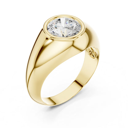 Men's Round Lab Grown Diamond Ring