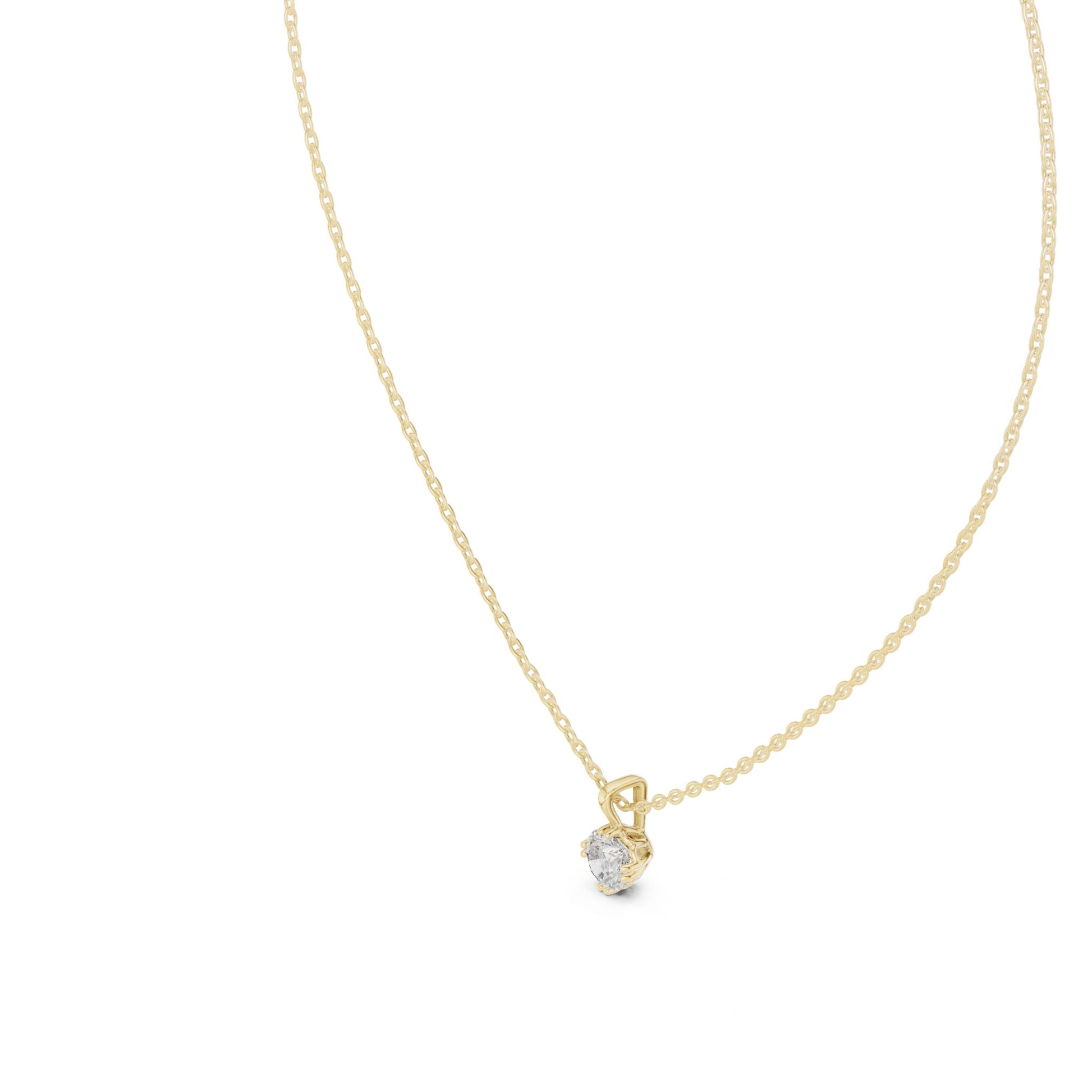 Round Lab Grown Diamond Pendant