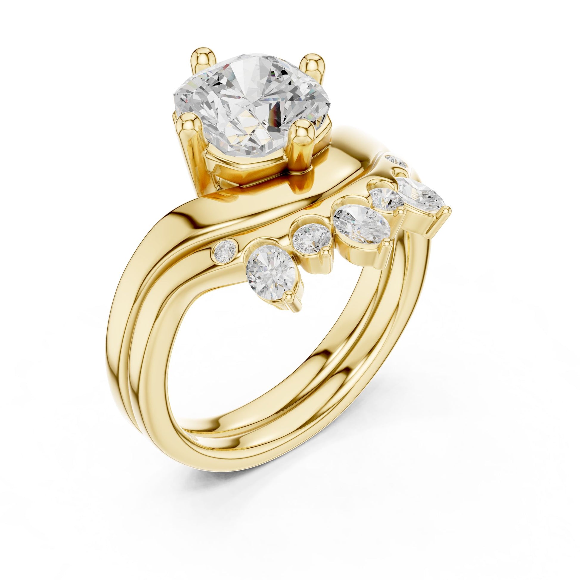 Round Lab Grown Diamond Solitaire Engagement Ring