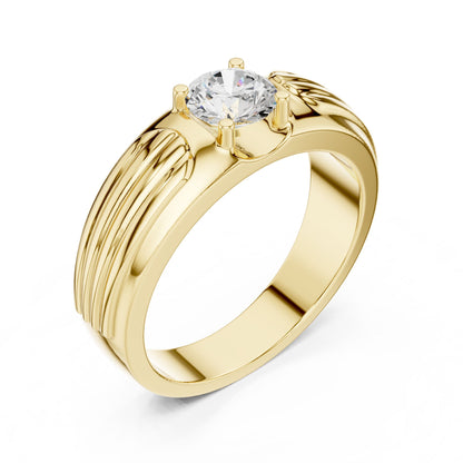 Men's Round Lab Grown Diamond Ring