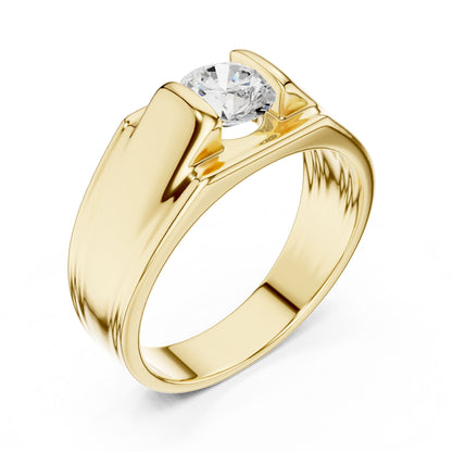 Men's Round Lab Grown Diamond Ring