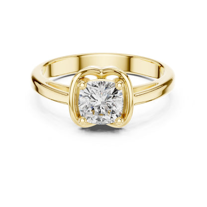 Round Lab Grown Diamond Solitaire Engagement Ring