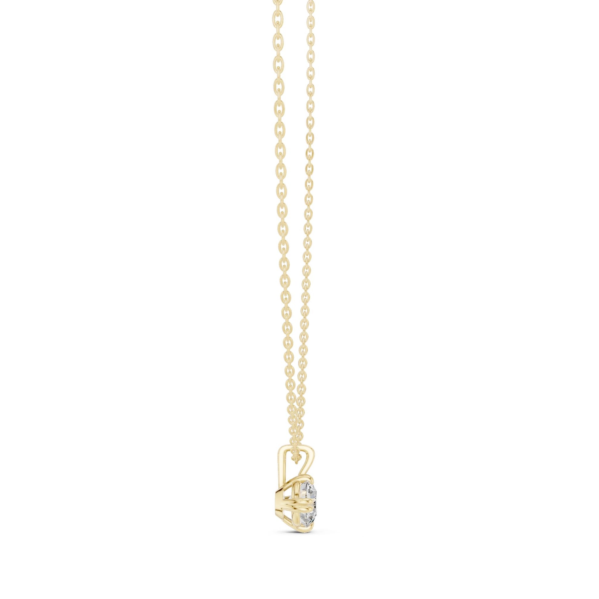 Round Lab Grown Diamond Pendant