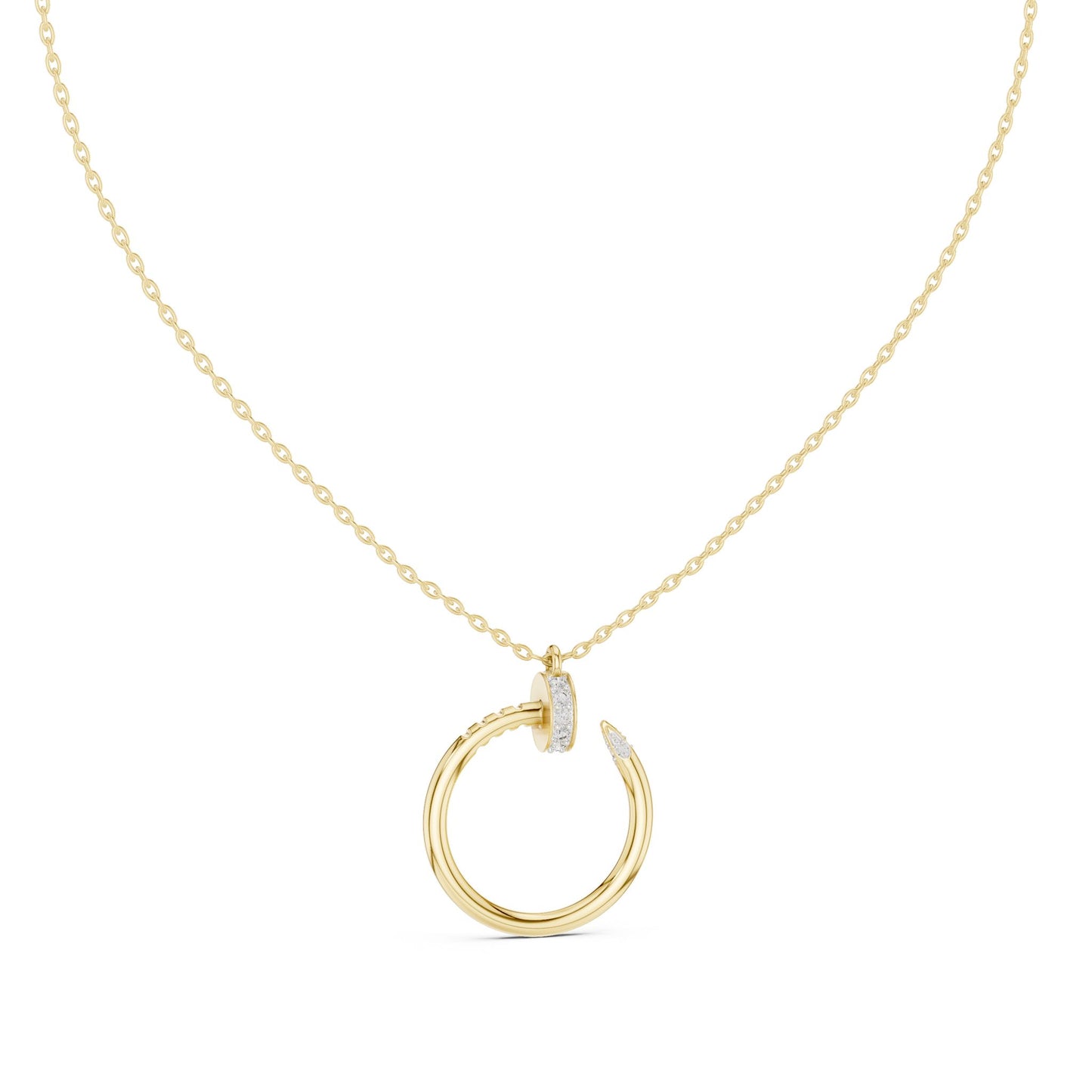 Round Lab Grown Diamond Pendant