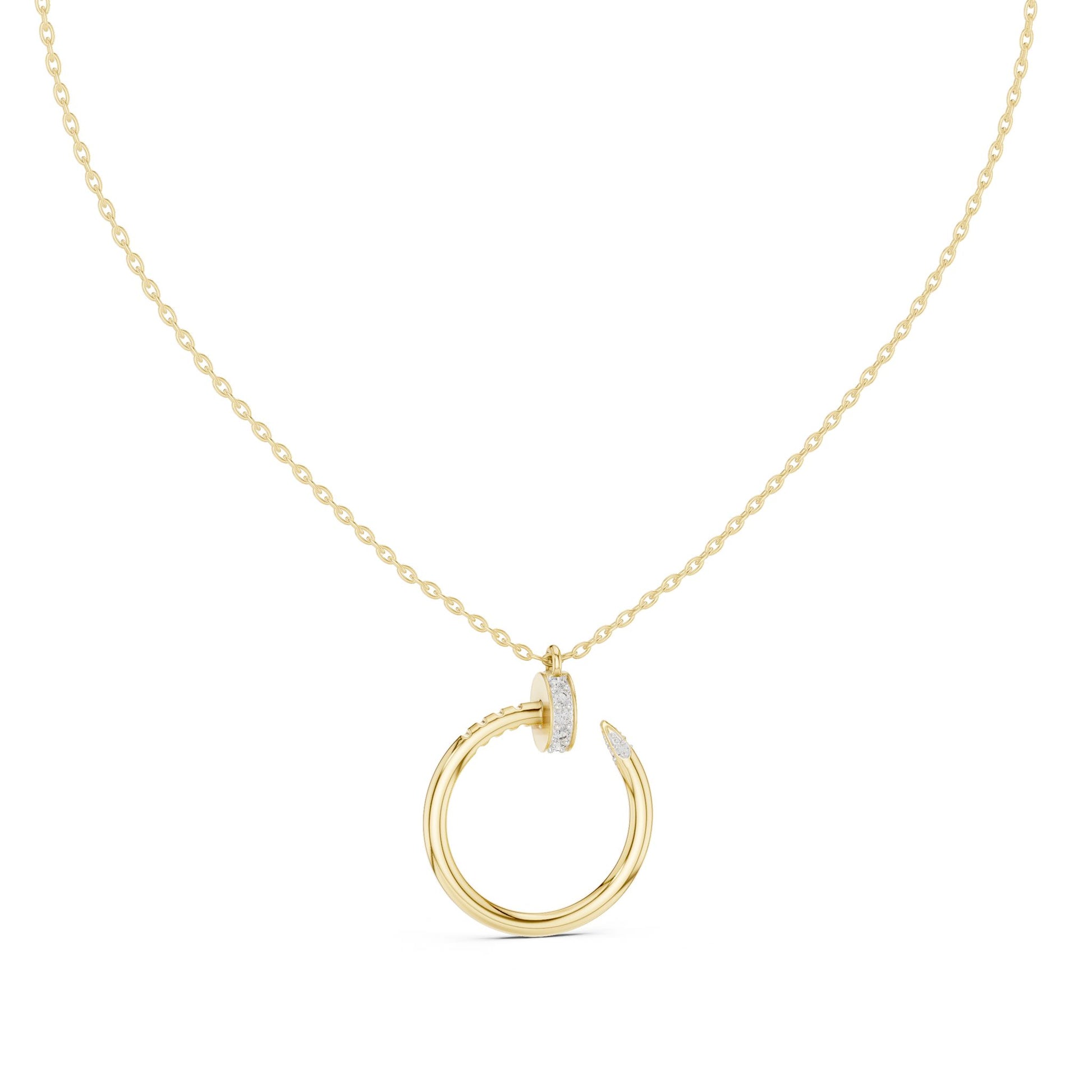 Round Lab Grown Diamond Pendant
