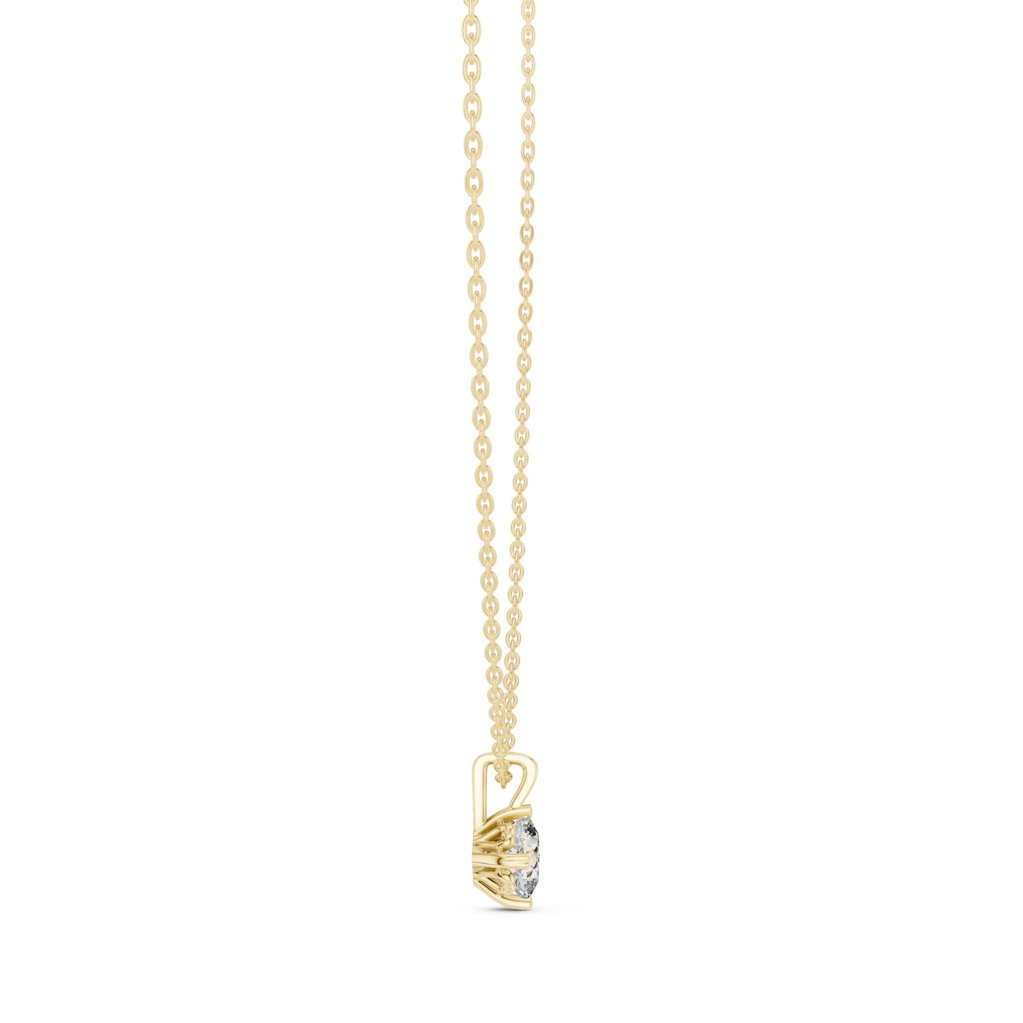 Round Lab Grown Diamond Pendant