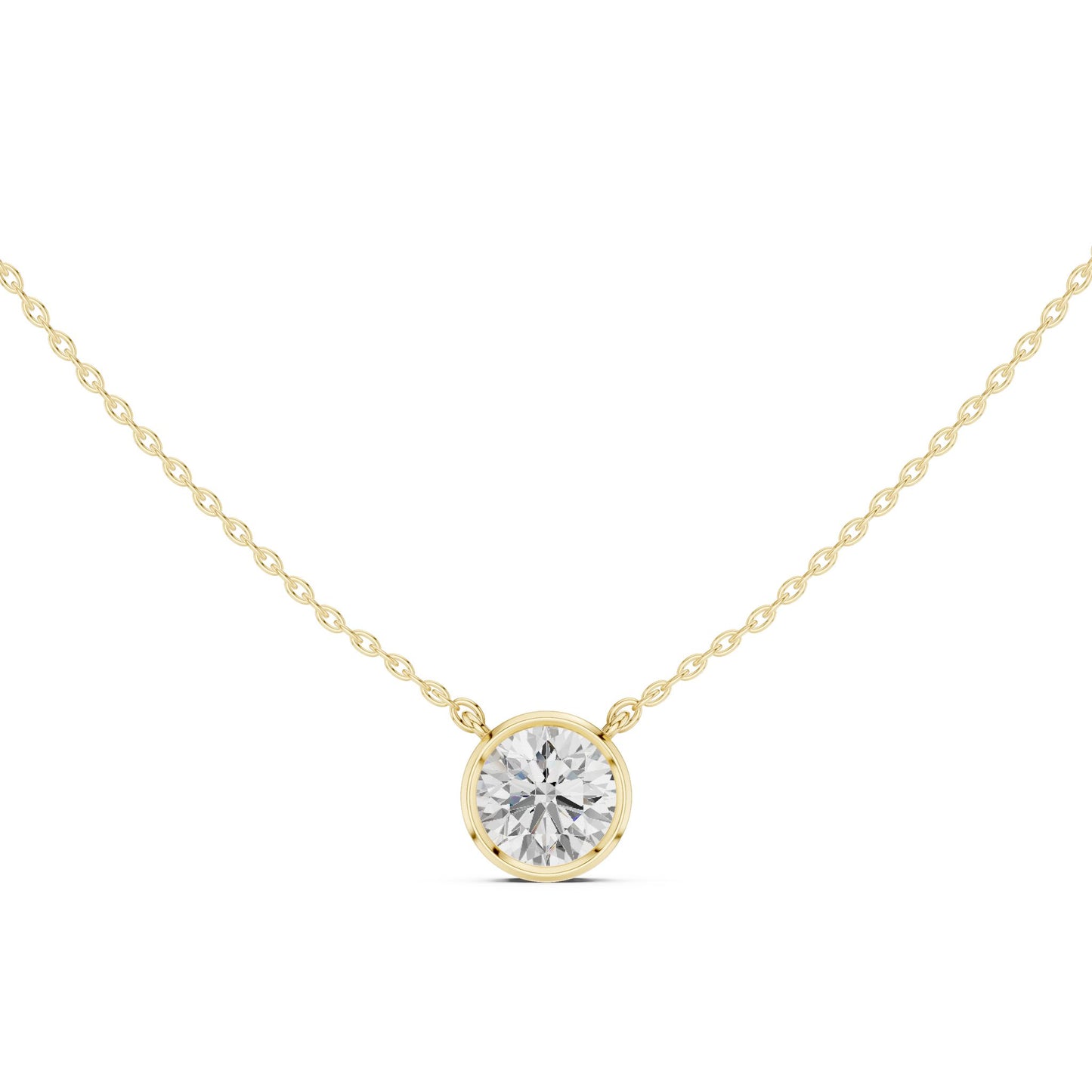 Round Lab Grown Diamond Pendant