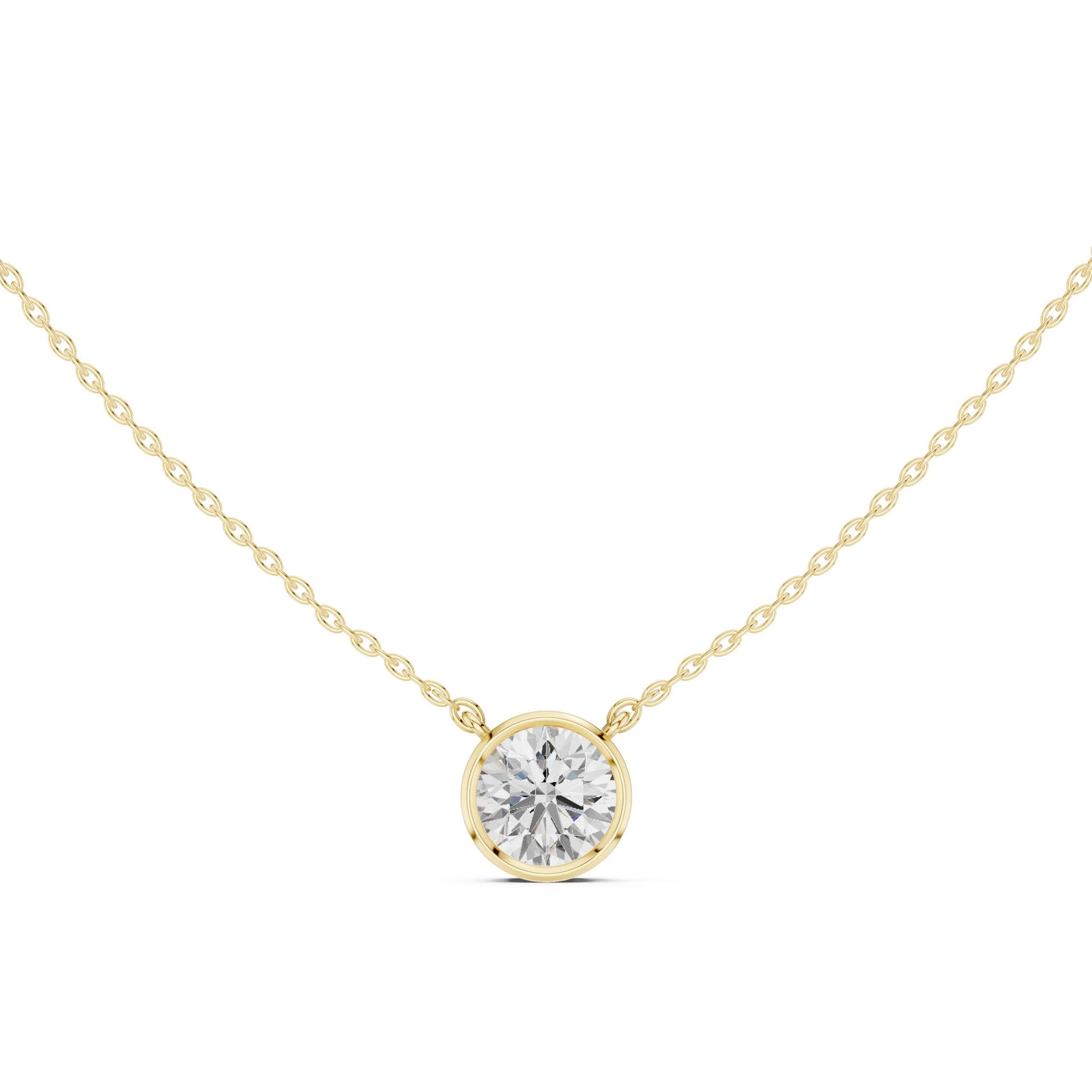 Round Lab Grown Diamond Pendant