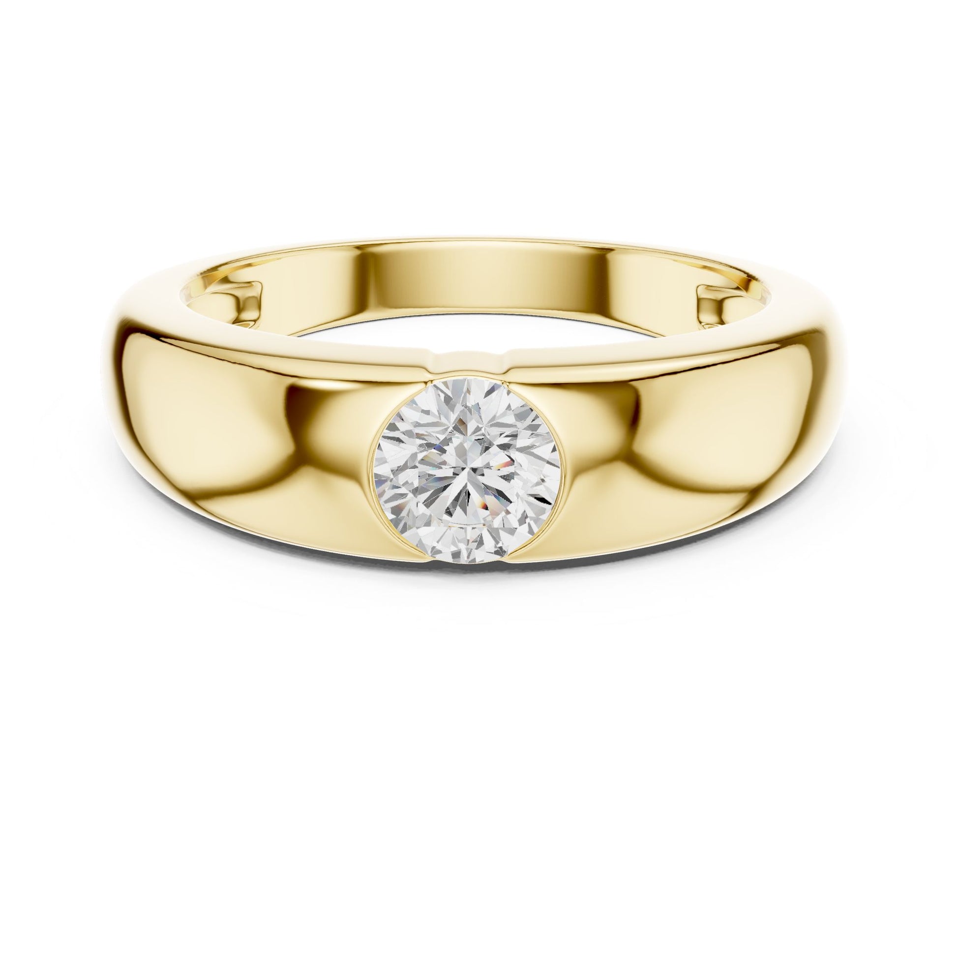 Men's Round Lab Grown Diamond Ring