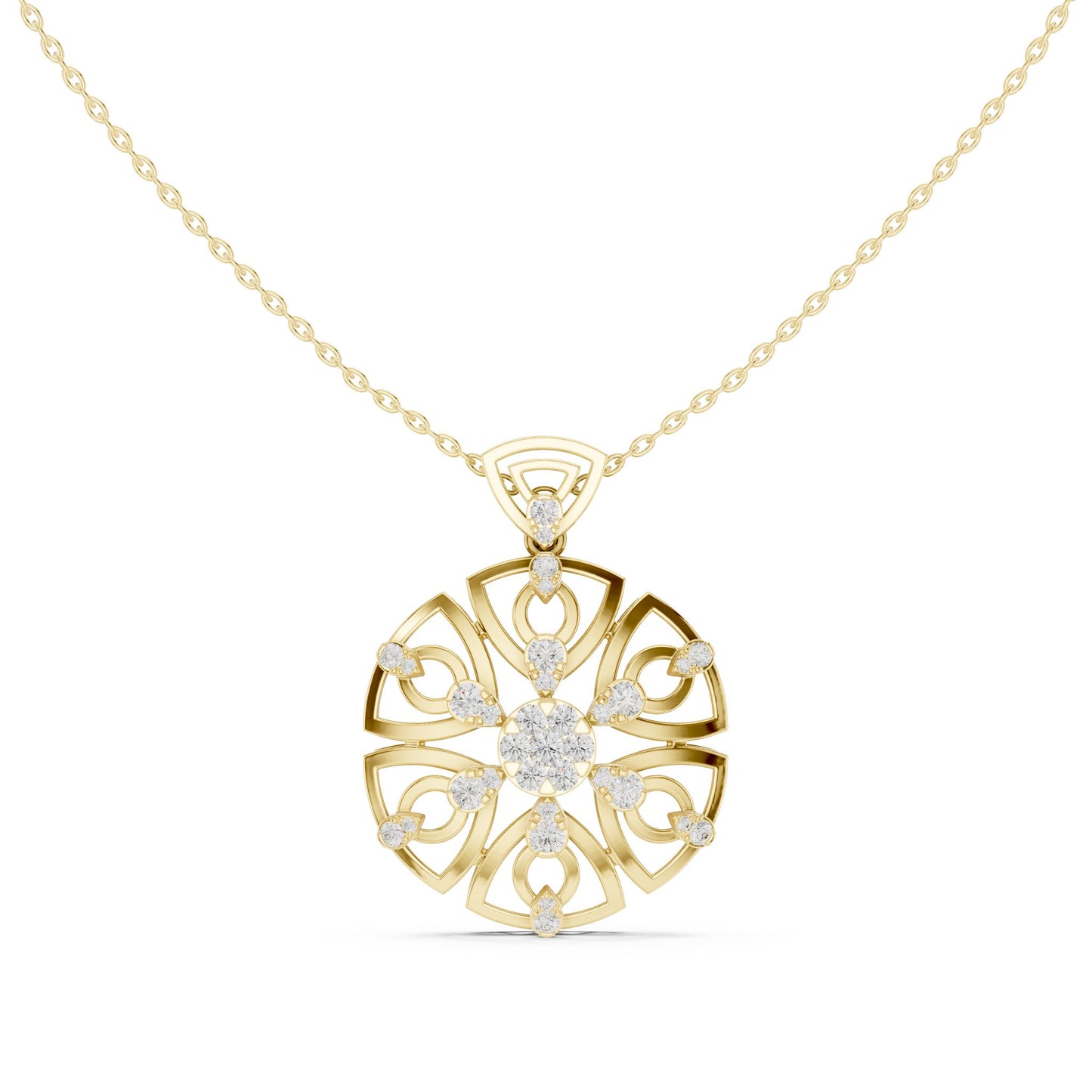 Round Lab Grown Diamond Pendant