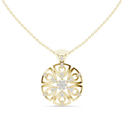 Round Lab Grown Diamond Pendant